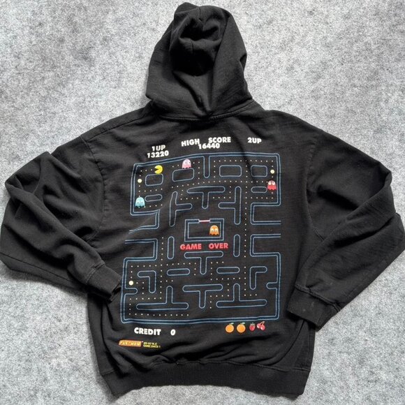 Vintage Authentic Pacman Nintendo graphic unisex retro hoodie sweatshirt sweater - Picture 3 of 6